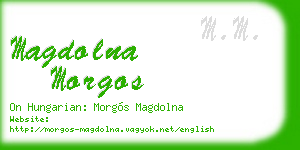 magdolna morgos business card